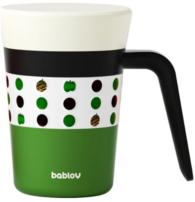 bablov 花伴森 陶瓷內膽附蓋哈皮保溫杯, 甜果郵遞局, 1個, 450ml