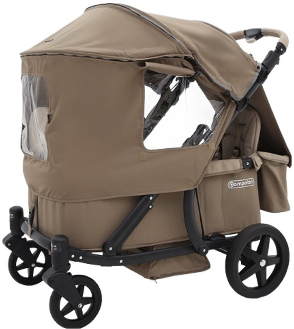 폼포라 N2 유아웨건 전용 멀티 햇빛가리개, 초코 브라운, 1개