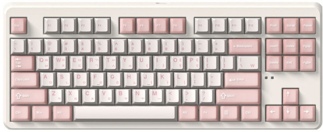 에프엘이스포츠 가스켓 마운트 블루투스 유무선 기계식 텐키리스 키보드 리치베리축, Cream Pink, FL-ESPORTS X80, 제조사축