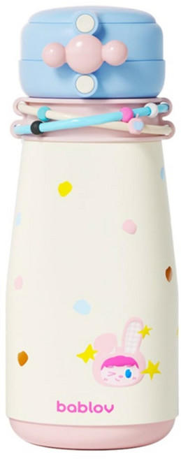 bablov 花伴森 316牛奶雙飲口保溫瓶, 海鹽甜桃, 1個, 880ml