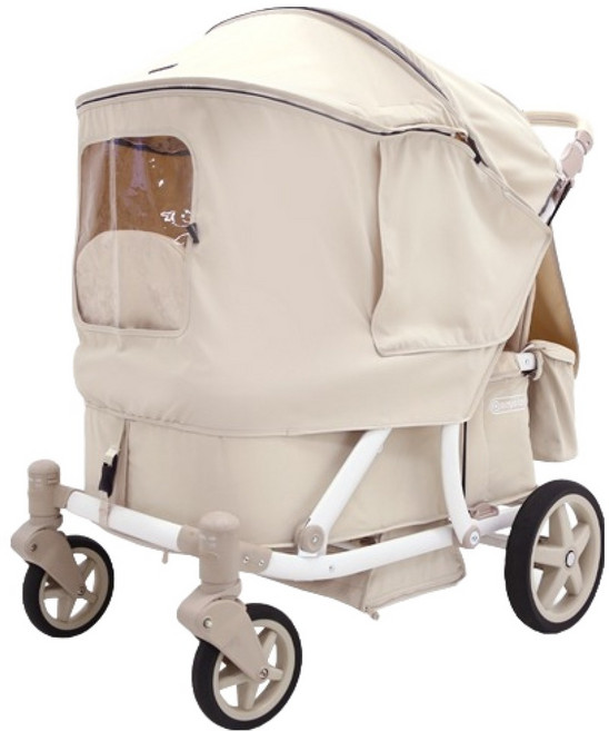 폼포라 N2 유아웨건 전용 멀티 햇빛가리개, 크림 베이지, 1개