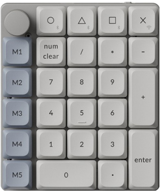 키크론 PRO MAX 핫스왑 유무선 기계식 키패드, 레트로 블루, K0M-R6, 저소음 적축