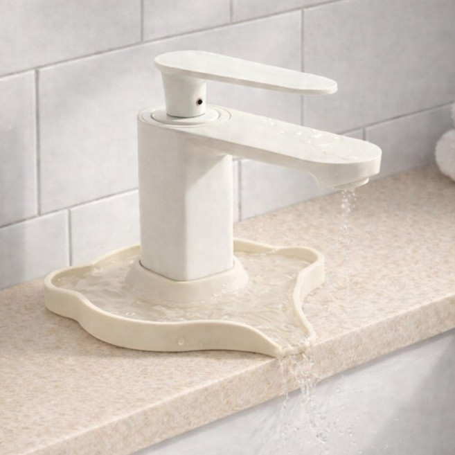 쉐리엘 깔끔한 수도꼭지 실리콘 방수커버, 아이보리, 2개