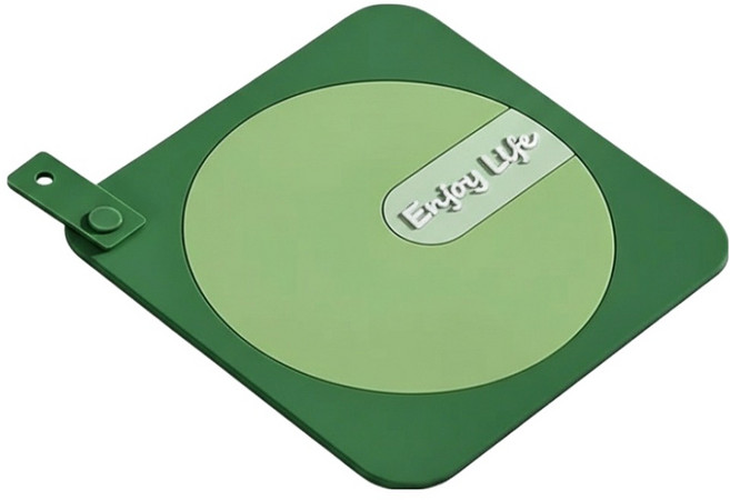 코이드림 주방 싱크대 실리콘 방수 배수구 덮개, 그린, 1개