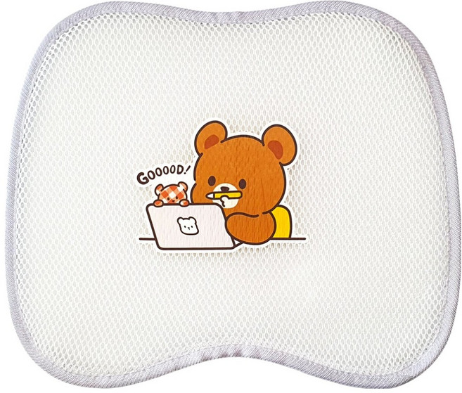 카이프 집중 핏 에어매쉬 방석, 집중하곰