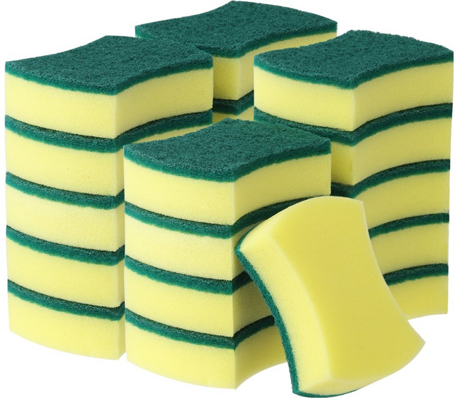 데이젤 양면 고밀도 스펀지 수세미, 20개, 1개입