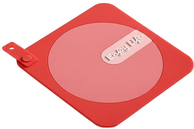 코이드림 주방 싱크대 실리콘 방수 배수구 덮개, 레드, 1개