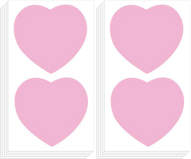 모던앳 대형 하트 스티커 10cm 2p, 핑크, 10개