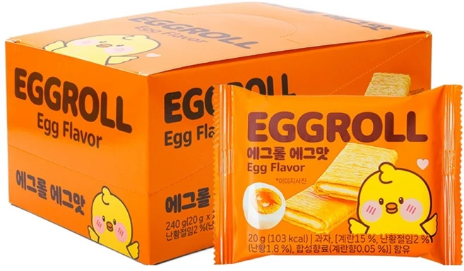 에이스엠앤티 에그롤 에그맛, 20g, 12개 - 쿠팡