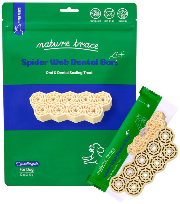 네이처트레이스 스파이더웹 덴탈바 12p, 하이포알러제닉, 156g, 1개