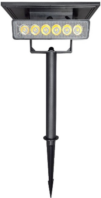 비츠조명 LED 써치 태양광 정원등 팩용, 블랙