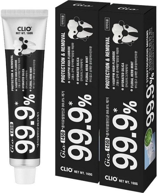 크리오 지오 일사오공 치약, 160g, 2개