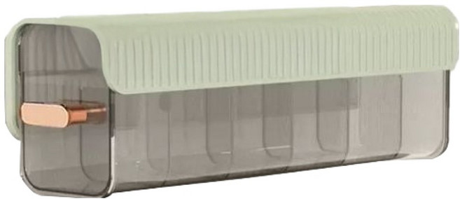 그리드업 틈새 서랍형 칸막이 수납 정리함, 그린, 1개