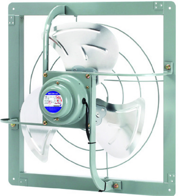 Dori Dori 壁掛式工業用低噪音通風扇 倉庫畜舍房屋通風扇 400mm 100W, DWV-40DRF, 顧客自行安裝