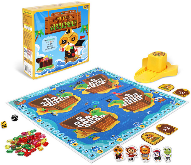 가베가족 캡틴캣의 곱셈 탐험대 보드게임 KS5106, 1개