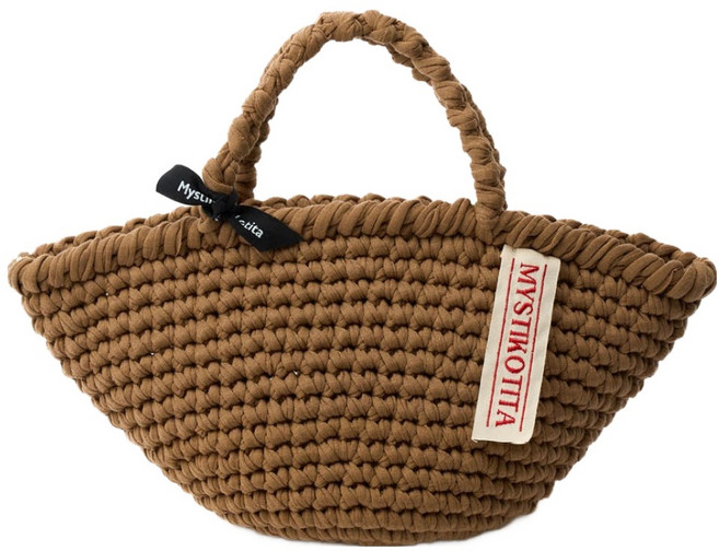 미스티코티타 코바늘 리브백 클라라 만들기 뜨개질 DIY 패키지 세트, 카멜, 1세트