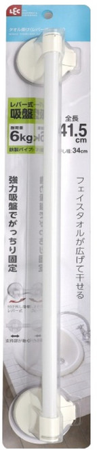 엘이씨 레버 흡착 타올바 40 B00032, 화이트, 1개