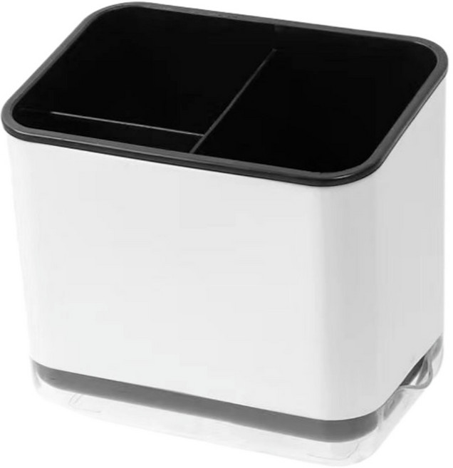 쿠쏘 심플 물빠짐 수저통, A 블랙, 1개