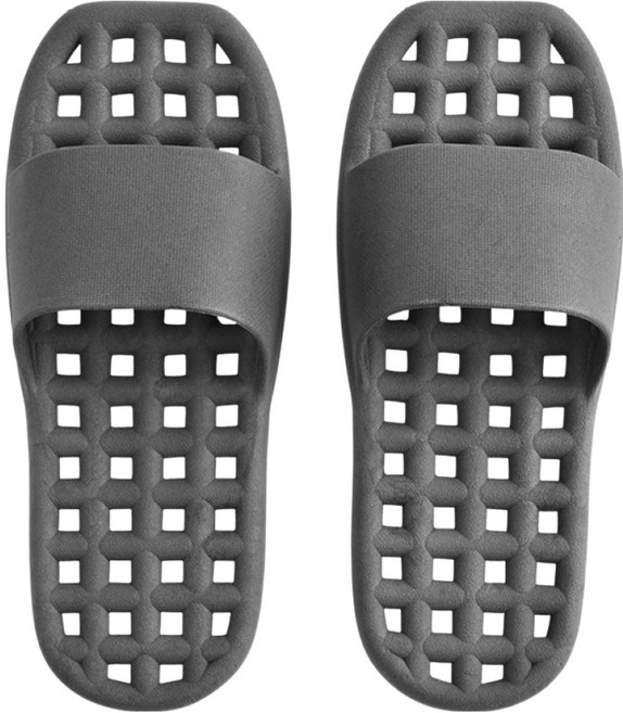 팬톤 CMYK 좌우 구분없는 PVC 미끄럼방지 트임 욕실화, 차콜, 1개