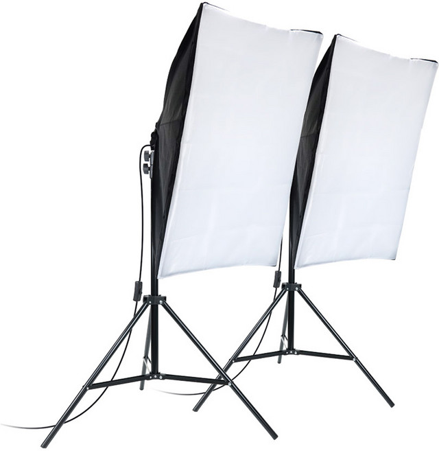 컴스 중형 지속광 소프트 박스 조명 2p 세트 100W, LC100W, 1세트