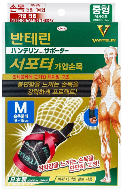 반테린코와 가압 손목 서포터, 1개