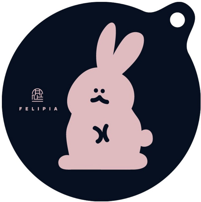 페리피아 실리콘 인덕션 매트 원형, 코코래빗, 1개