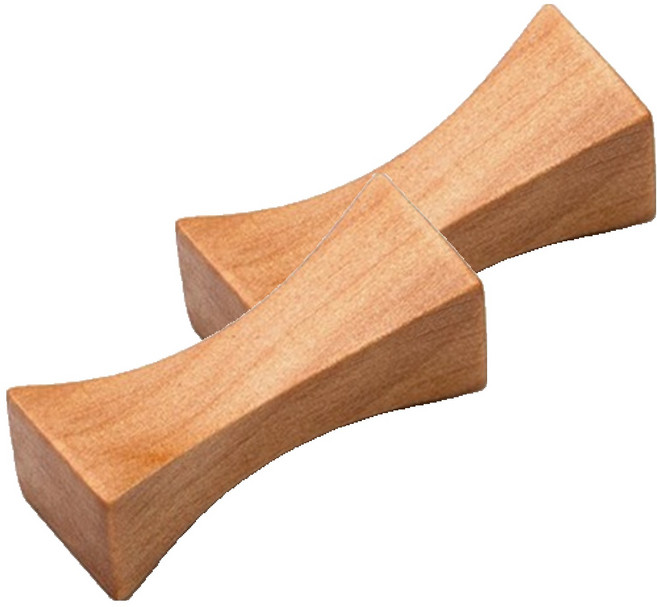 리빙사냥 원목 수저 받침대, 디자인19, 2개