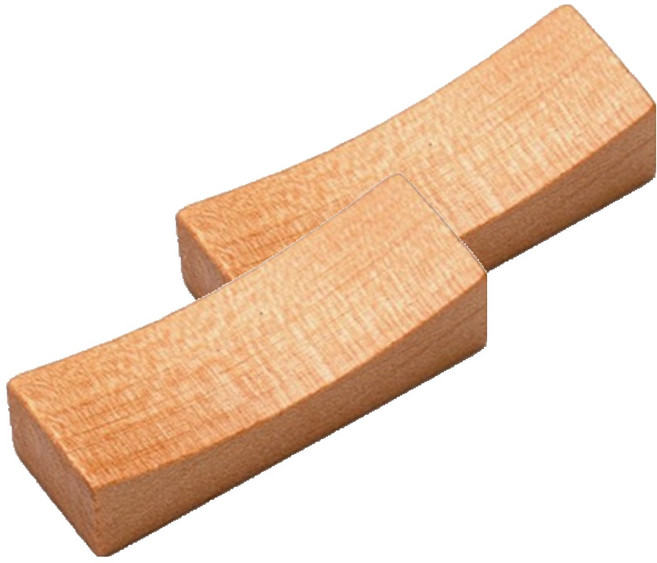 리빙사냥 원목 수저 받침대, 디자인14, 2개