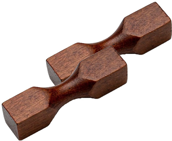 리빙사냥 원목 수저 받침대, 디자인8, 2개