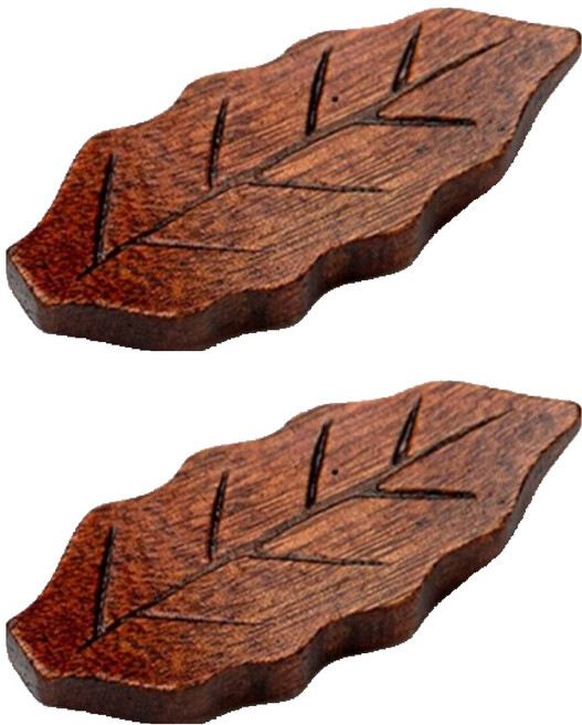 리빙사냥 원목 수저 받침대, 디자인17, 2개