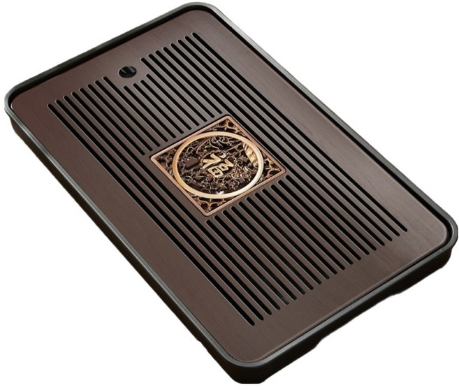 쿠쏘 홈카페 다도 티트레이 대나무 티 트레이 D타입 43 x 26 cm, 우드, 1개