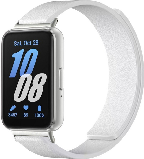 스페이스쉴드 매트 그레인 마그넷 링크 실리콘 스트랩, 화이트, 1개