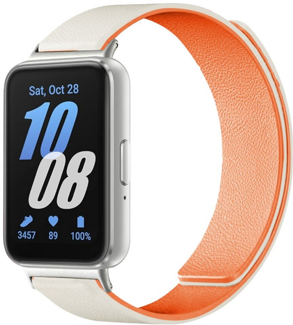 스페이스쉴드 매트 그레인 마그넷 링크 실리콘 스트랩, 스타오렌지, 1개