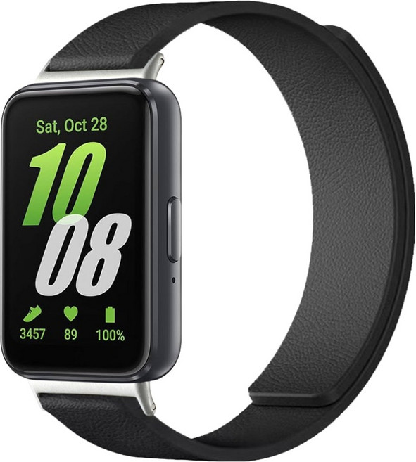 스페이스쉴드 매트 그레인 마그넷 링크 실리콘 스트랩, 블랙, 1개