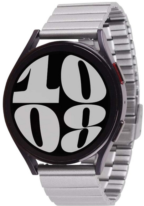 젤리타이거 스마트워치 링크브레이슬릿 메탈 밴드 스트랩 20mm, 실버, 1개