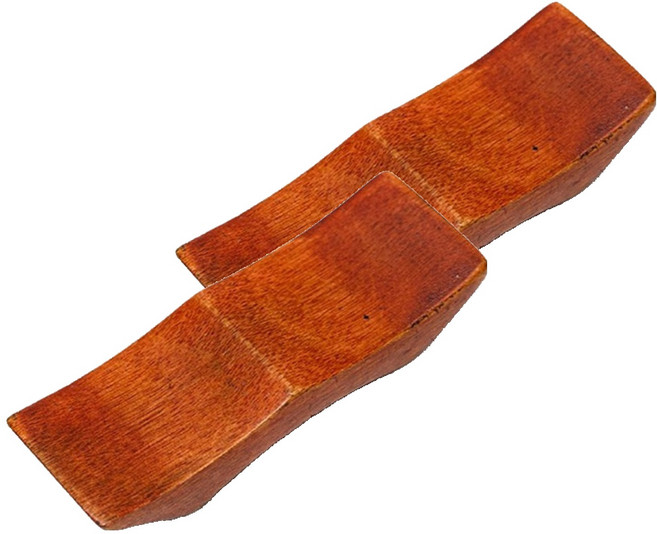 리빙사냥 원목 수저 받침대, 디자인1, 2개