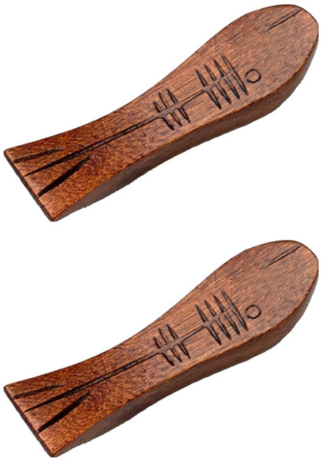 리빙사냥 원목 수저 받침대, 디자인6, 2개