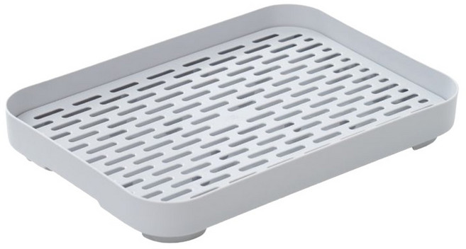 온 라이프 다용도 물빠짐 서빙 트레이, 그레이, 1개