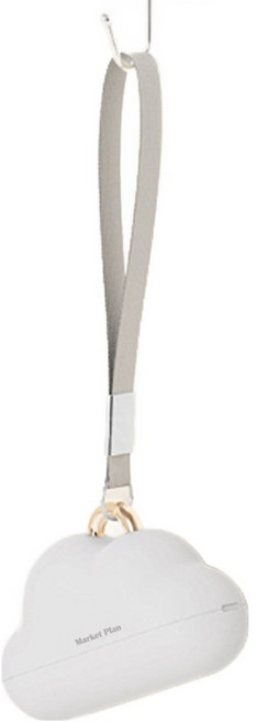 마켓플랜 클라우드 휴대용 물세척 반영구 돌돌이 화이트, 1개