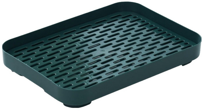온 라이프 다용도 물빠짐 서빙 트레이, 다크 그린, 1개