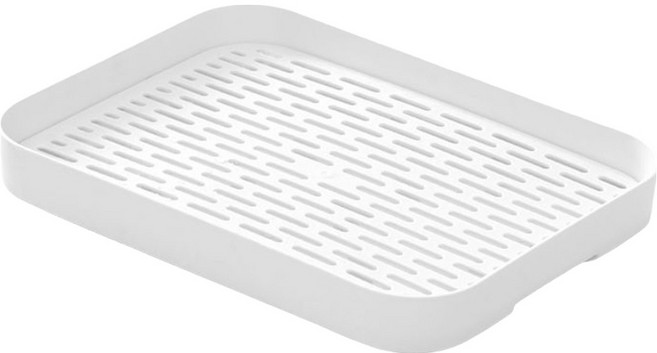 온 라이프 다용도 물빠짐 서빙 트레이, 화이트, 1개