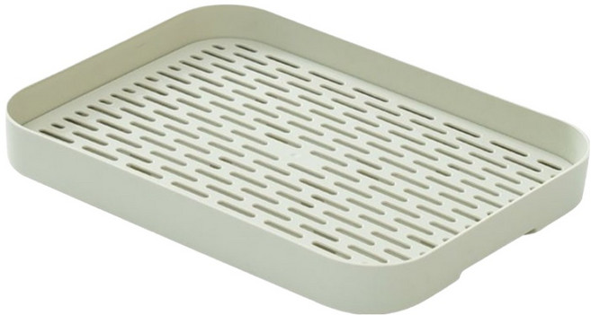 온 라이프 다용도 물빠짐 서빙 트레이, 라이트 그린, 1개