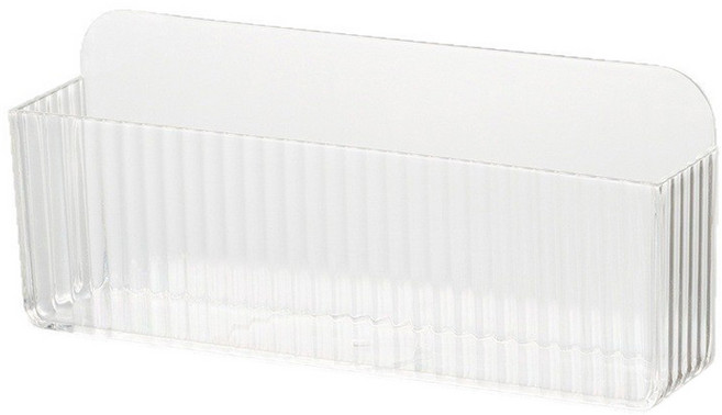 그리드업 한눈에 깔끔 부착식 정리 수납함 단일칸, 2개, 투명