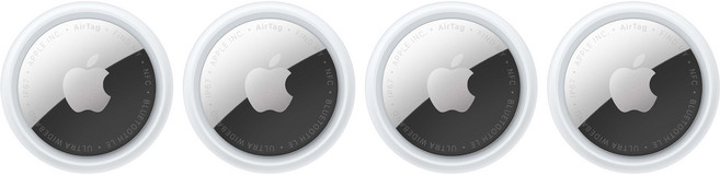 Apple AirTag 2代 A2937 MFEA4TA/A, 銀色, 4個