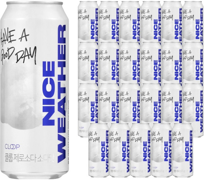 클룹 제로소다 탄산음료 밀크소다맛, 500ml, 24개