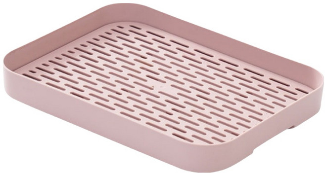 온 라이프 다용도 물빠짐 서빙 트레이, 핑크, 1개