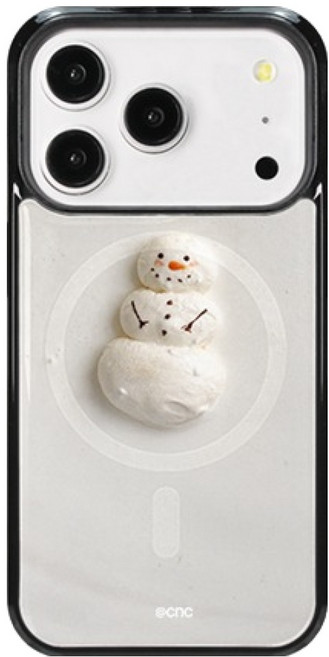 Chip&Chick Case 甜蜜雪人 MagSafe 黑色環氧樹脂防撞手機殼