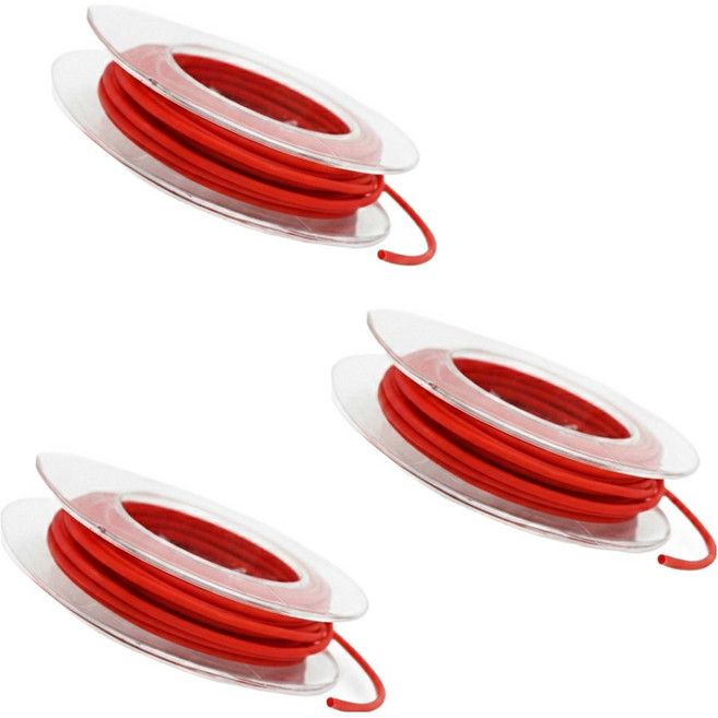 싸파 컬러 열 수축고무 튜브 자작채비용 3mm CRUR-003, 레드, 3개