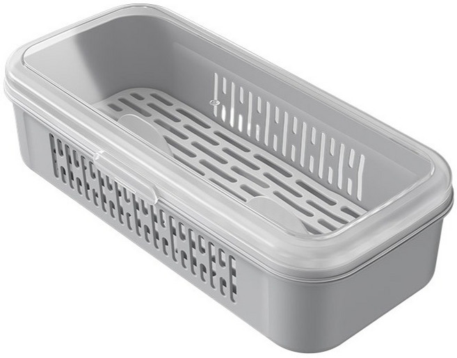 히라훔 대용량 뚜껑 수저통, 그레이, 1개