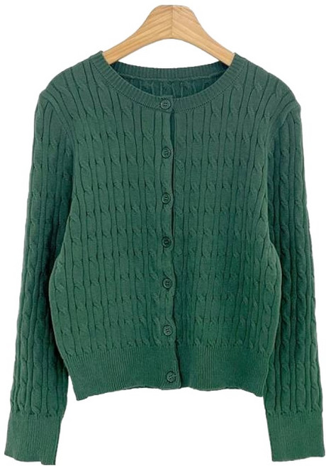 위드후이린 여성용 츄츄 꽈배기 니트 가디건